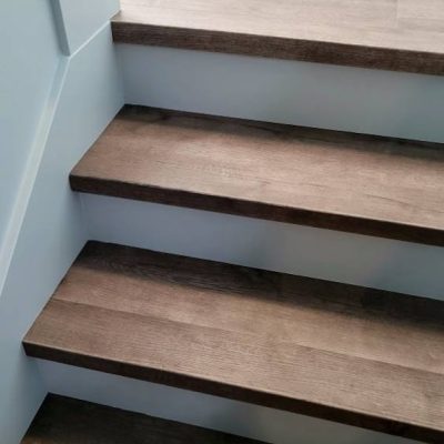 Stairs and floors installed by Flooring Hardwood Plus