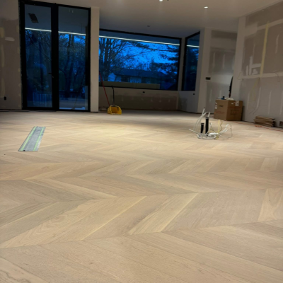 Stairs and floors installed by Flooring Hardwood Plus