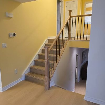 Stairs and floors installed by Flooring Hardwood Plus